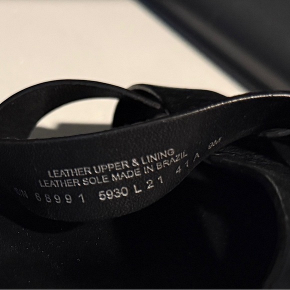 Tory Burch Black Leather Sandals - Picture 2 of 5